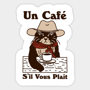 French Cafe Cat Sticker